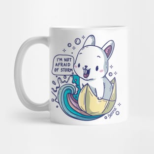 Kawaii Cute bunny with Vessel saying "I'm not afraid of Storm" Mug